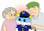 高齢者とキャッチくん