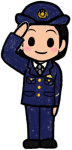 No2922 くれよん 女性警察官 敬礼